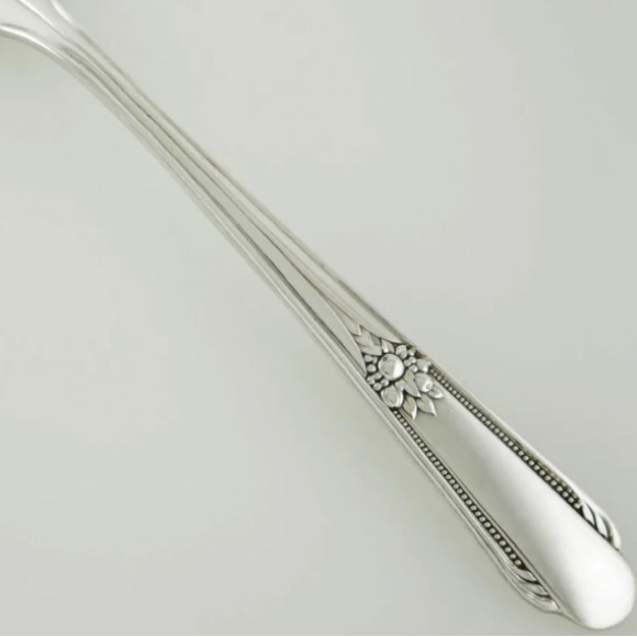 1937 Wm Rogers Memory Hiawatha Plated Slotted Pie Server 2 Modern Hollow Knives - Picture 4 of 4